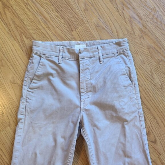 MOTHER THE TOMCAT PREP CROPPED KHAKIS CHINOS KILLING TIME CEMENT STRETCH sz 27 - Picture 3 of 9
